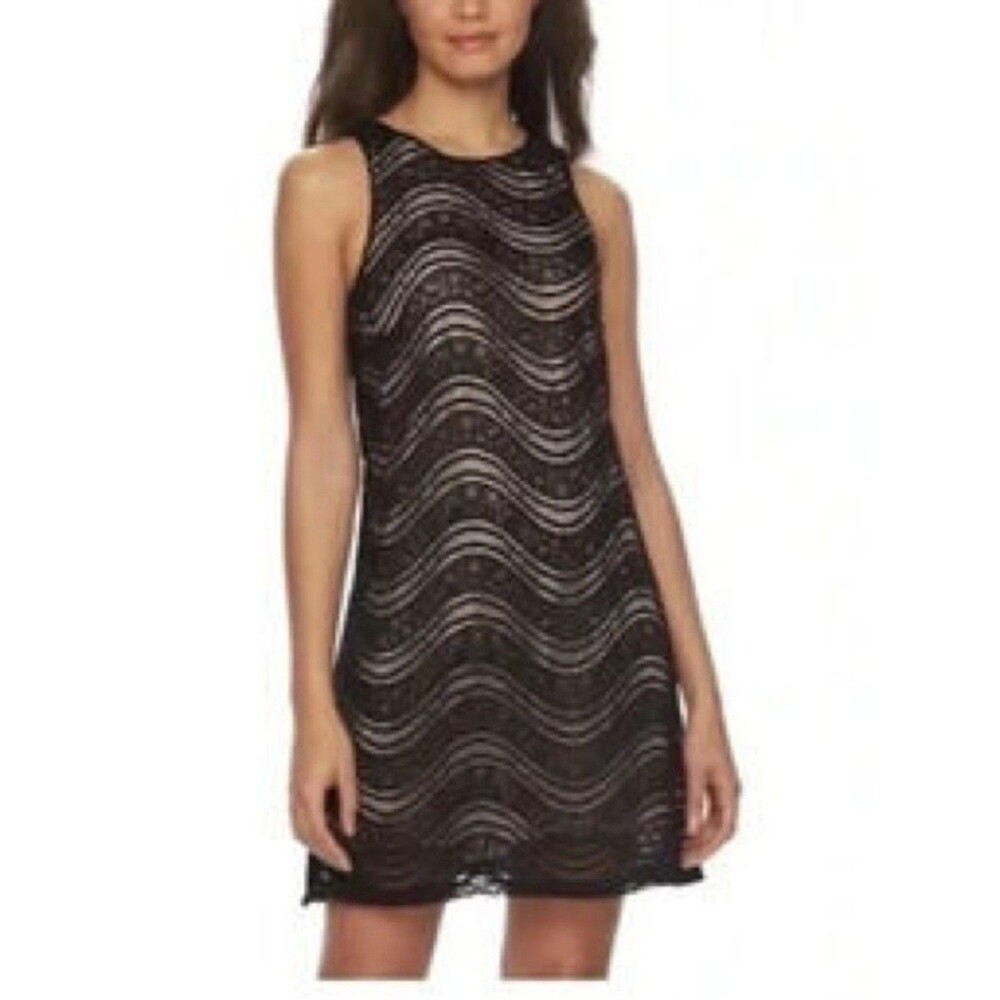 Speechless Black Lace Dressy Mini Dress